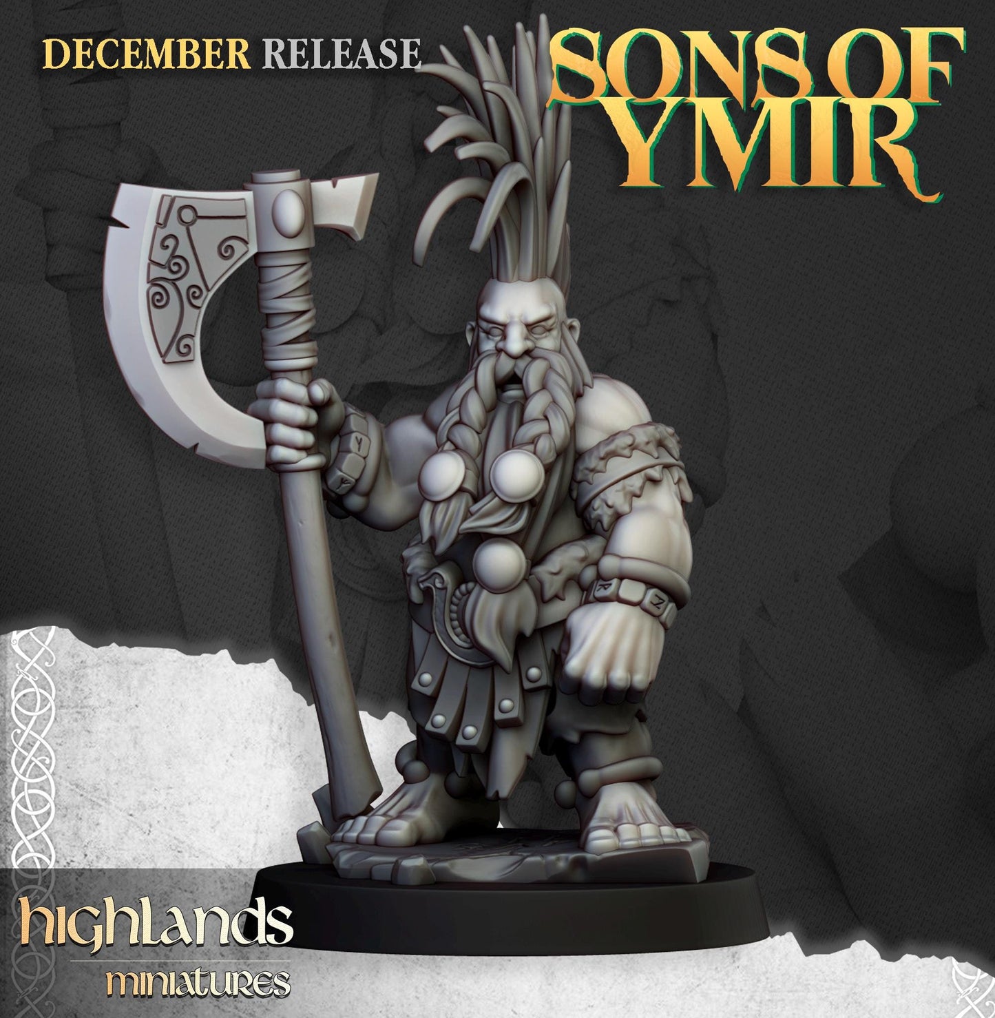 Highland Miniatures Dwarf Giantseekers - Fantasy / D&D (Custom Order) - product image 2 of 2