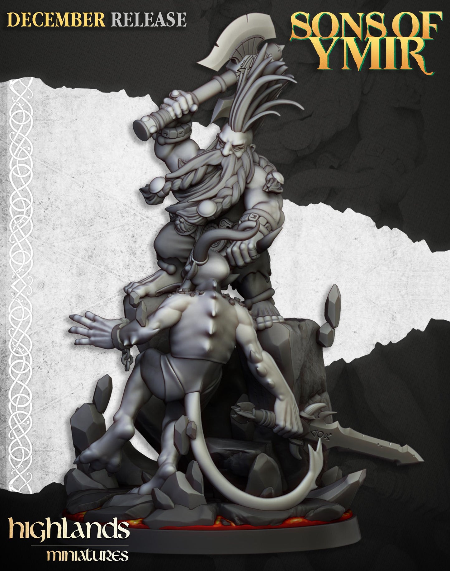 Highland Miniatures Dwarf Demonseeker - Fantasy / D&D (Custom Order) - product image 1 of 4