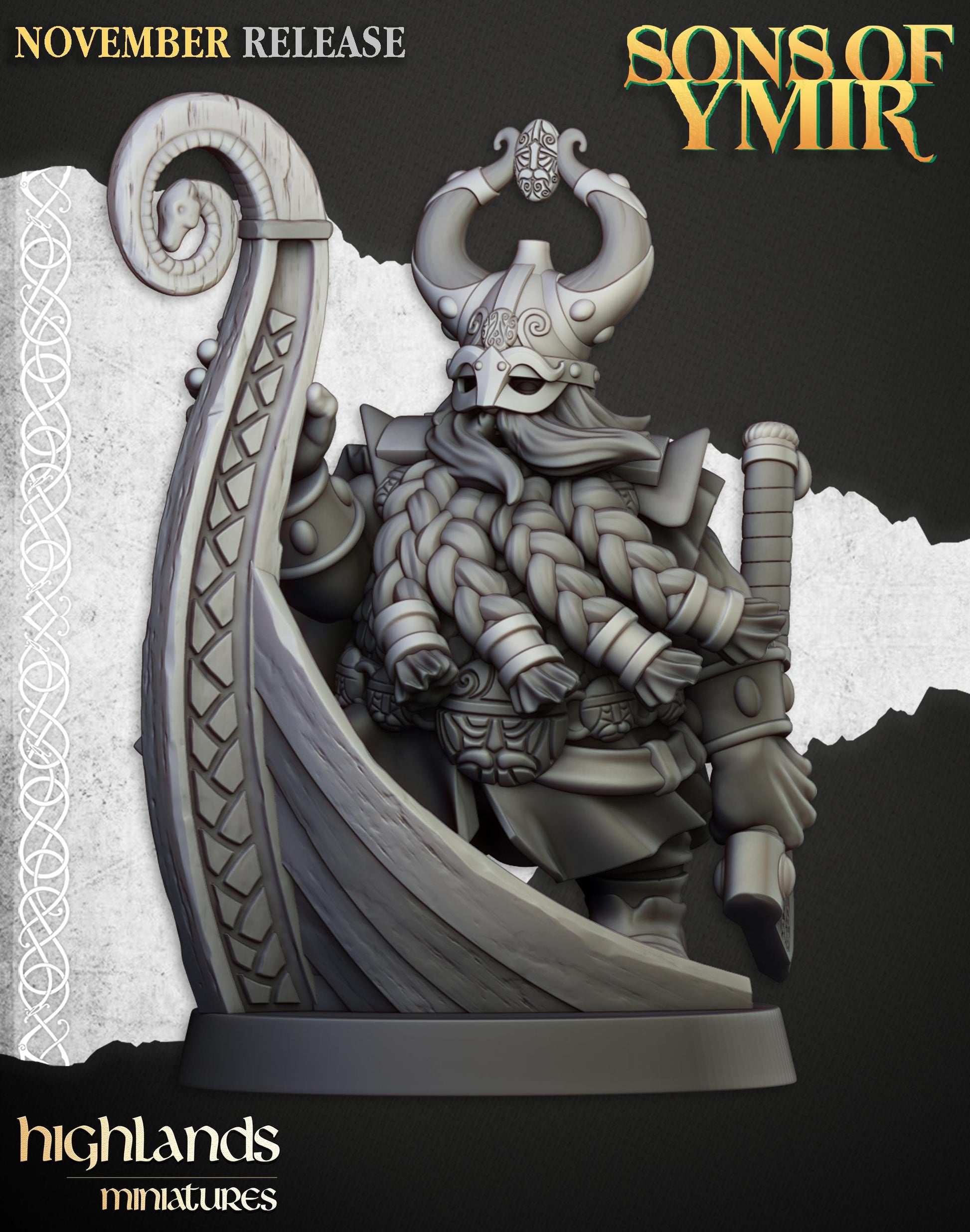 Highland Miniatures Dwarf Sea Lord - Fantasy / D&D (Custom Order) - product image