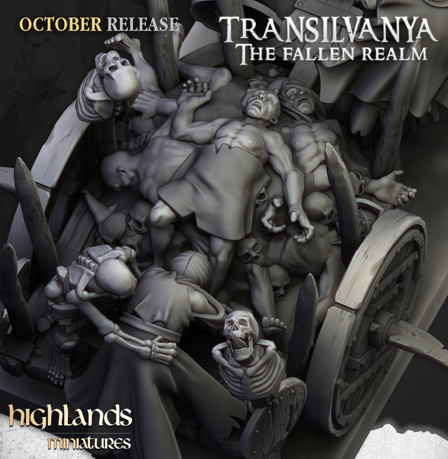 Highland Miniatures Transilvanya Corpse Cart - Fantasy / D&D (Custom Order) - product image 3 of 3