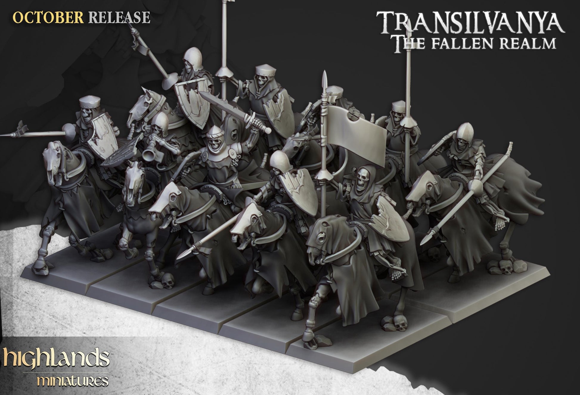 Highland Miniatures Transilvanya Mounted Skeletons - Fantasy / D&D (Custom Order) - product image 2 of 2