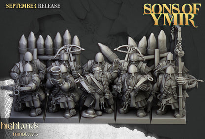 Highland Miniatures Dwarf Crossbowmen Unit - Fantasy / D&D (Custom Order) - product image 1 of 3