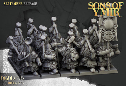 Highland Miniatures Dwarf Kingsguard Unit - Fantasy / D&D (Custom Order) - product image 1 of 3
