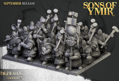 Highland Miniatures Dwarf Kingsguard Unit - Fantasy / D&D (Custom Order) - product image 2 of 3