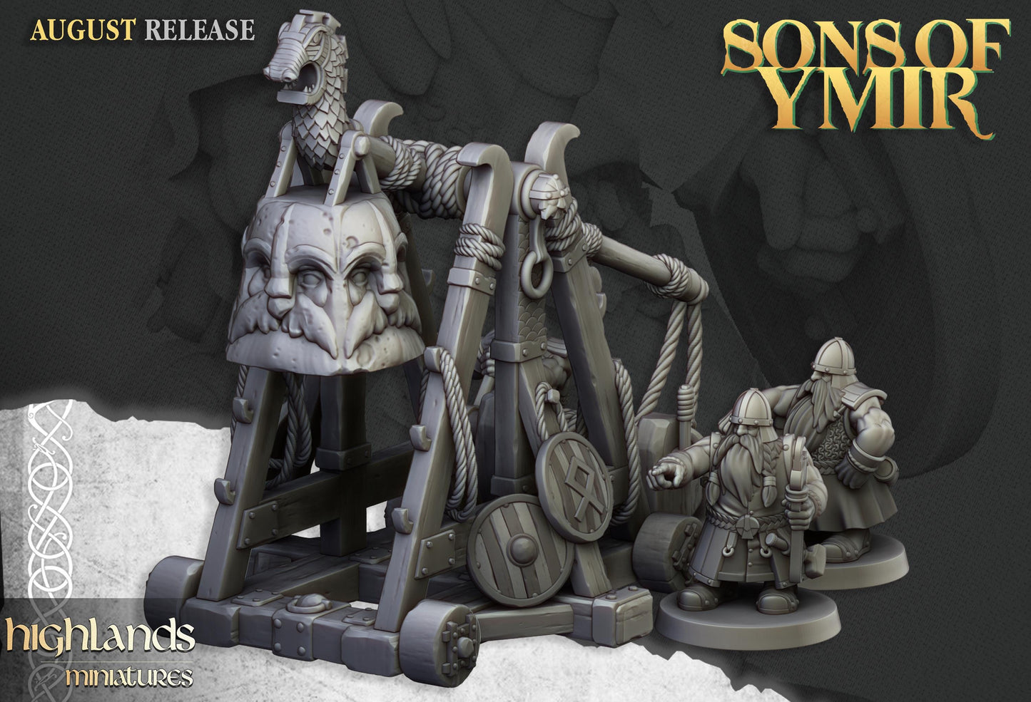 Highland Miniatures Dwarf Stone Thrower - Fantasy / D&D (Custom Order) - product image 1 of 3