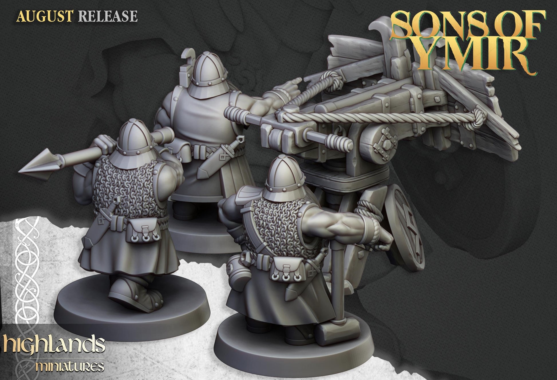 Highland Miniatures Dwarf Ballista - Fantasy / D&D (Custom Order) - product image 2 of 2