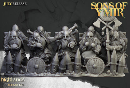 Highland Miniatures Dwarf Marksmen Unit - Fantasy / D&D (Custom Order) - product image 2 of 2