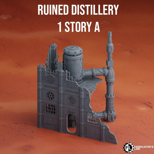 Ruined Distillery Wargaming Terrain 28mm - Printed on FDM Bambu Lab X1 Carbon (Custom Order) - product image 1 of 4