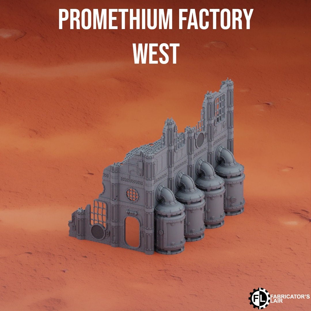 Promethium Factory Wargaming Terrain 28mm - Printed on FDM Bambu Lab X1 Carbon (Custom Order) - product image 4 of 7