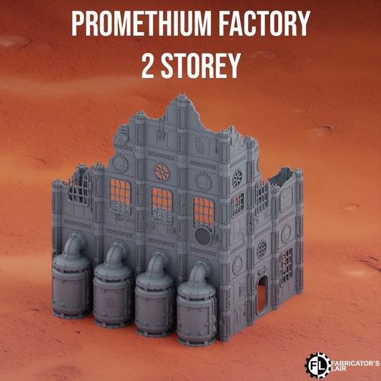 Promethium Factory Wargaming Terrain 28mm - Printed on FDM Bambu Lab X1 Carbon (Custom Order) - product image 1 of 7