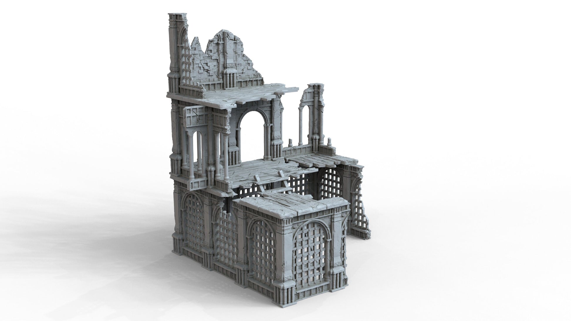 Gothic Ruins Set 2 Wargaming Terrain 28mm - Printed on FDM Bambu Lab X1 Carbon (Custom Order) - product image 5 of 6
