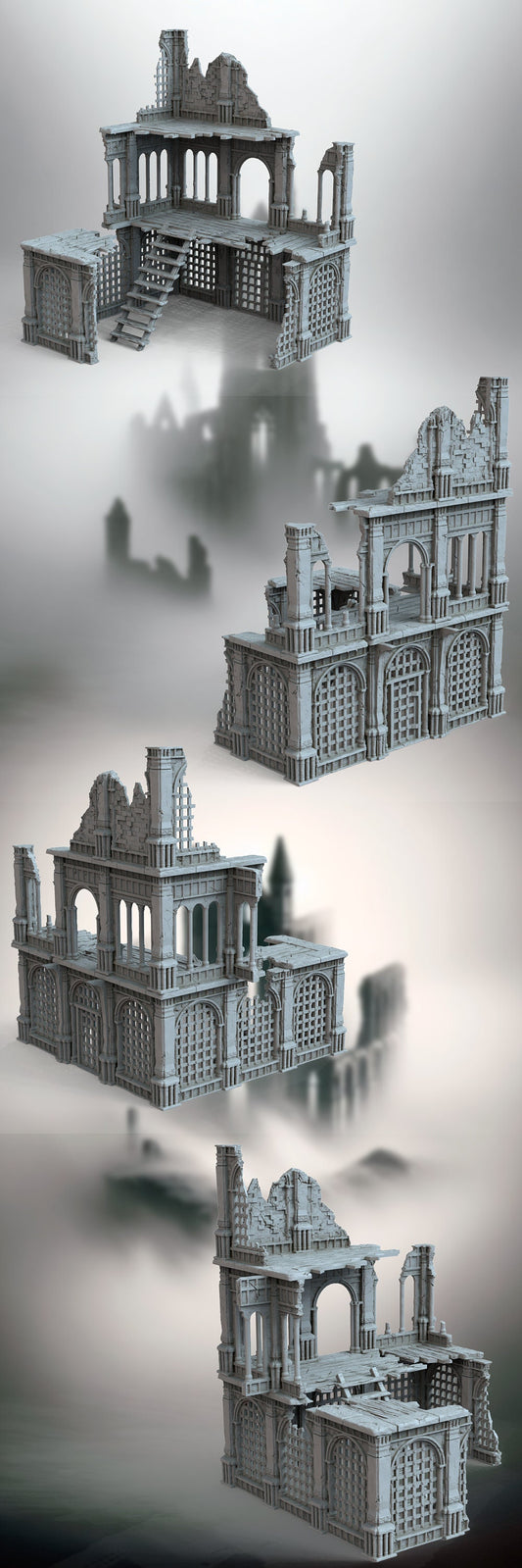 Gothic Ruins Set 2 Wargaming Terrain 28mm - Printed on FDM Bambu Lab X1 Carbon (Custom Order) - product image 2 of 6