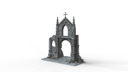 Gothic Ruins Set 3 Wargaming Terrain 28mm - Printed on FDM Bambu Lab X1 Carbon (Custom Order) - product image 3 of 5