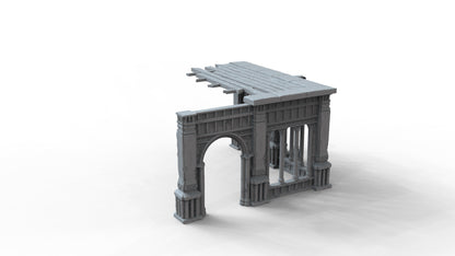 Gothic Ruins Set 4 Wargaming Terrain 28mm - Printed on FDM Bambu Lab X1 Carbon (Custom Order) - product image 1 of 6