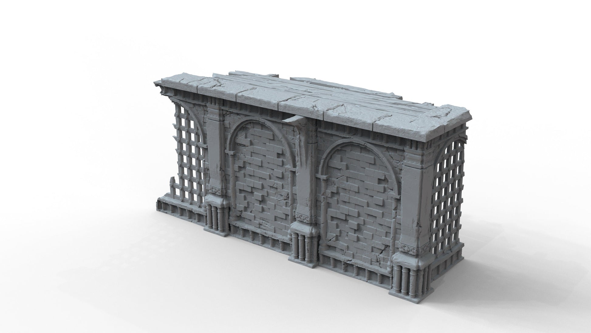 Gothic Ruins Set 7 Wargaming Terrain 28mm - Printed on FDM Bambu Lab X1 Carbon (Custom Order) - product image 4 of 6