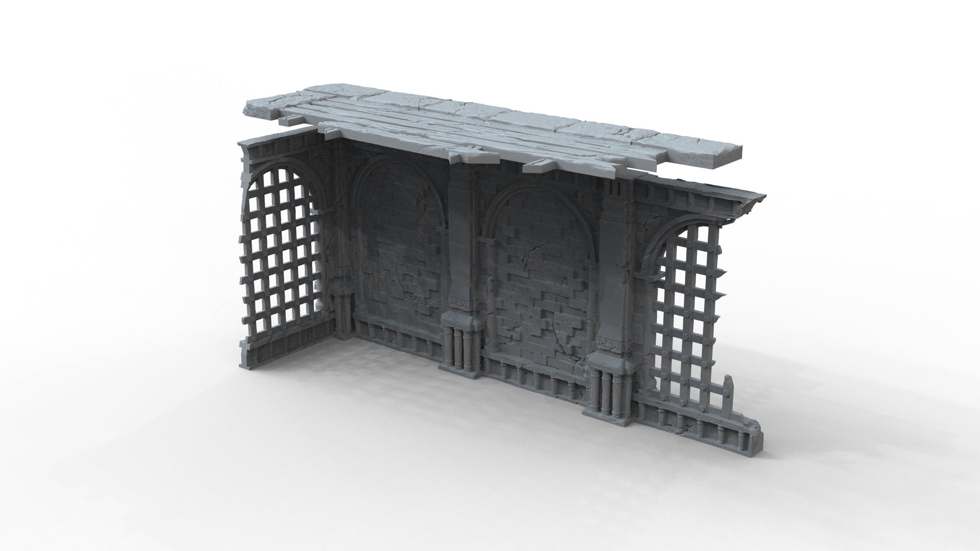 Gothic Ruins Set 7 Wargaming Terrain 28mm - Printed on FDM Bambu Lab X1 Carbon (Custom Order) - product image 6 of 6