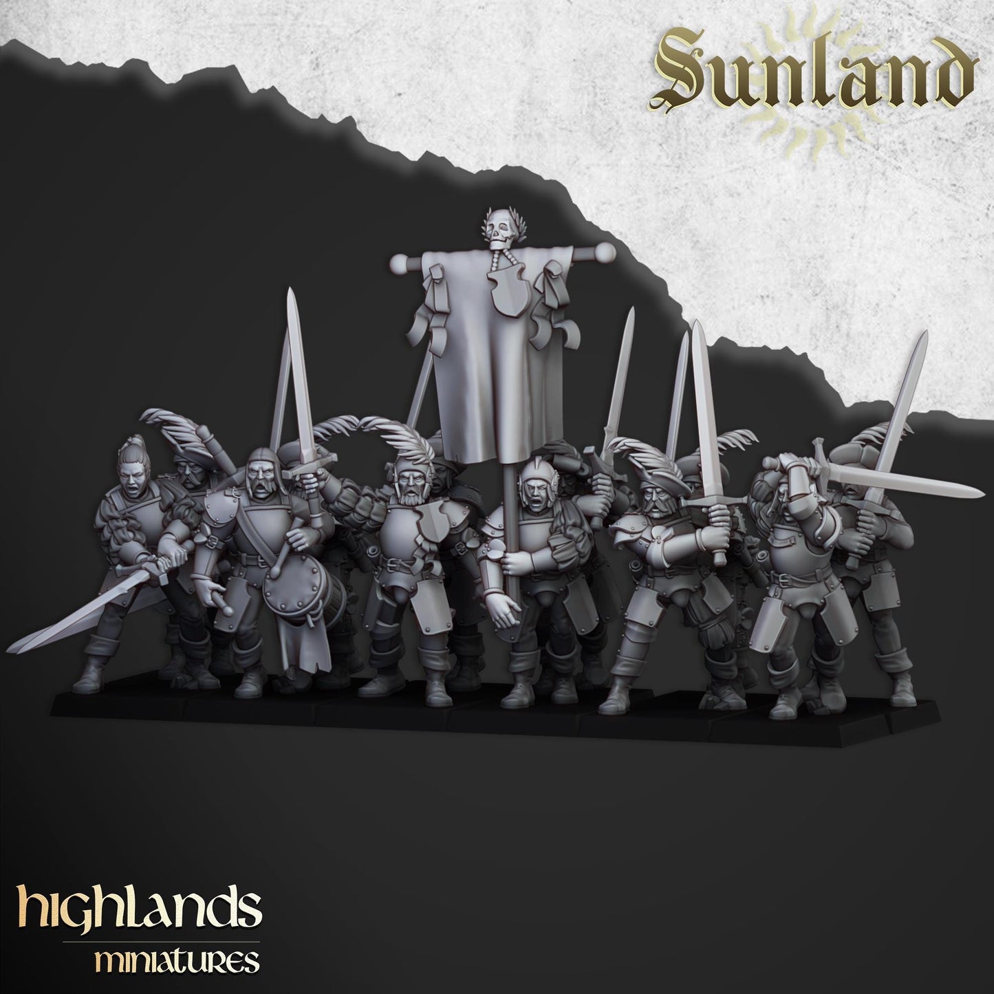 Highland Miniatures Sunland Landsknechts - Fantasy / D&D (Custom Order) - product image 1 of 3