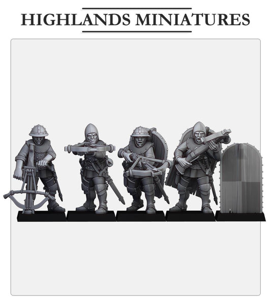 Highland Miniatures Gallia Shooters Crossbowmen x4 - Fantasy / D&D (Custom Order) - product image 1 of 3