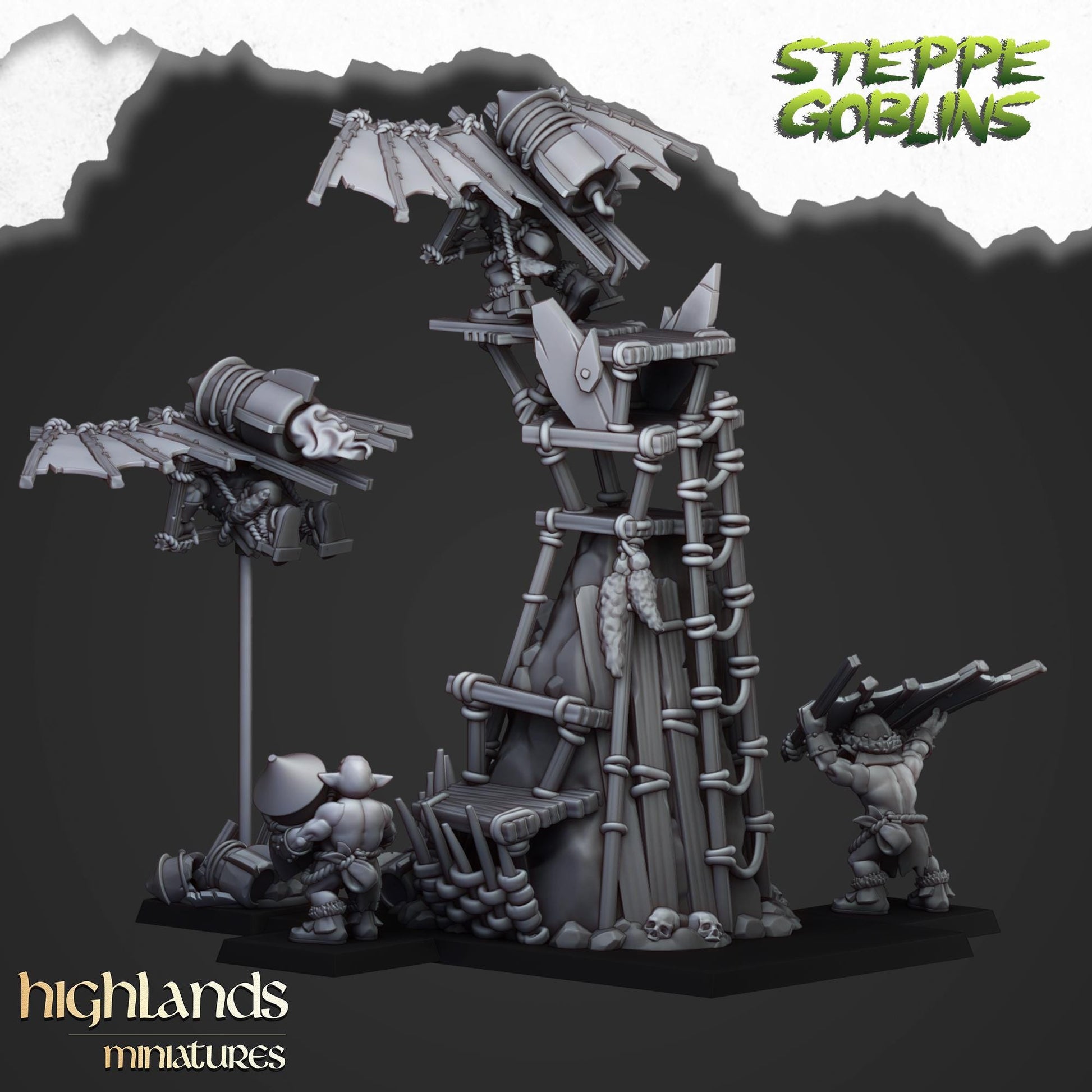 Highland Miniatures Flying Steppe Goblins - Fantasy / D&D (Custom Order) - product image 2 of 2