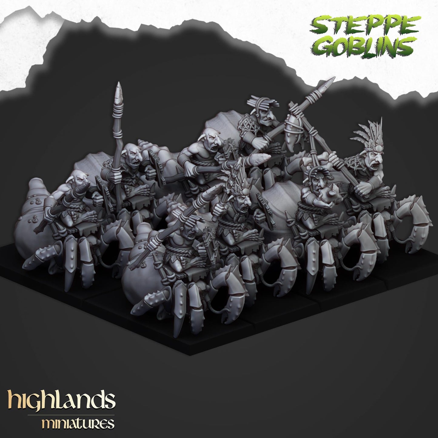 Highland Miniatures Mounted Coast Goblins - Fantasy / D&D (Custom Order) - product image