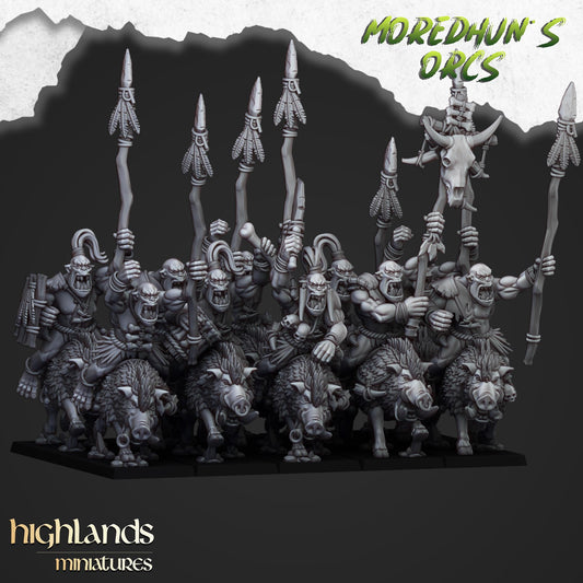 Highland Miniatures Mounted Cave Orcs - Fantasy / D&D (Custom Order) - product image