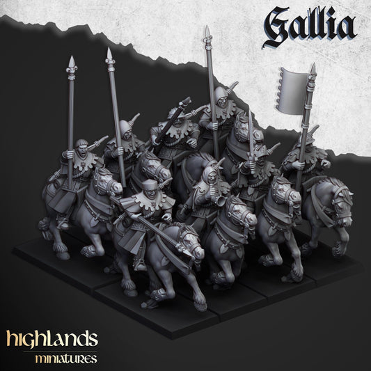 Highland Miniatures Mounted Men at Arms - Fantasy / D&D (Custom Order) - product image