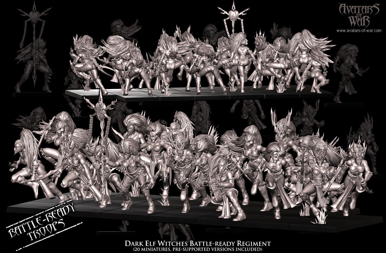 Avatars of War Dark Elf Witches - Fantasy / D&D (Custom Order) - product image 2 of 3