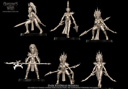 Avatars of War Dark Elf Dread Maidens - Fantasy / D&D (Custom Order) - product image 4 of 6