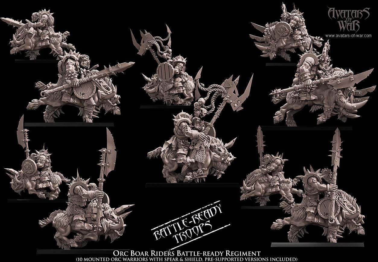 Avatars of War Orc Boar Riders - Fantasy / D&D (Custom Order) - product image 3 of 4
