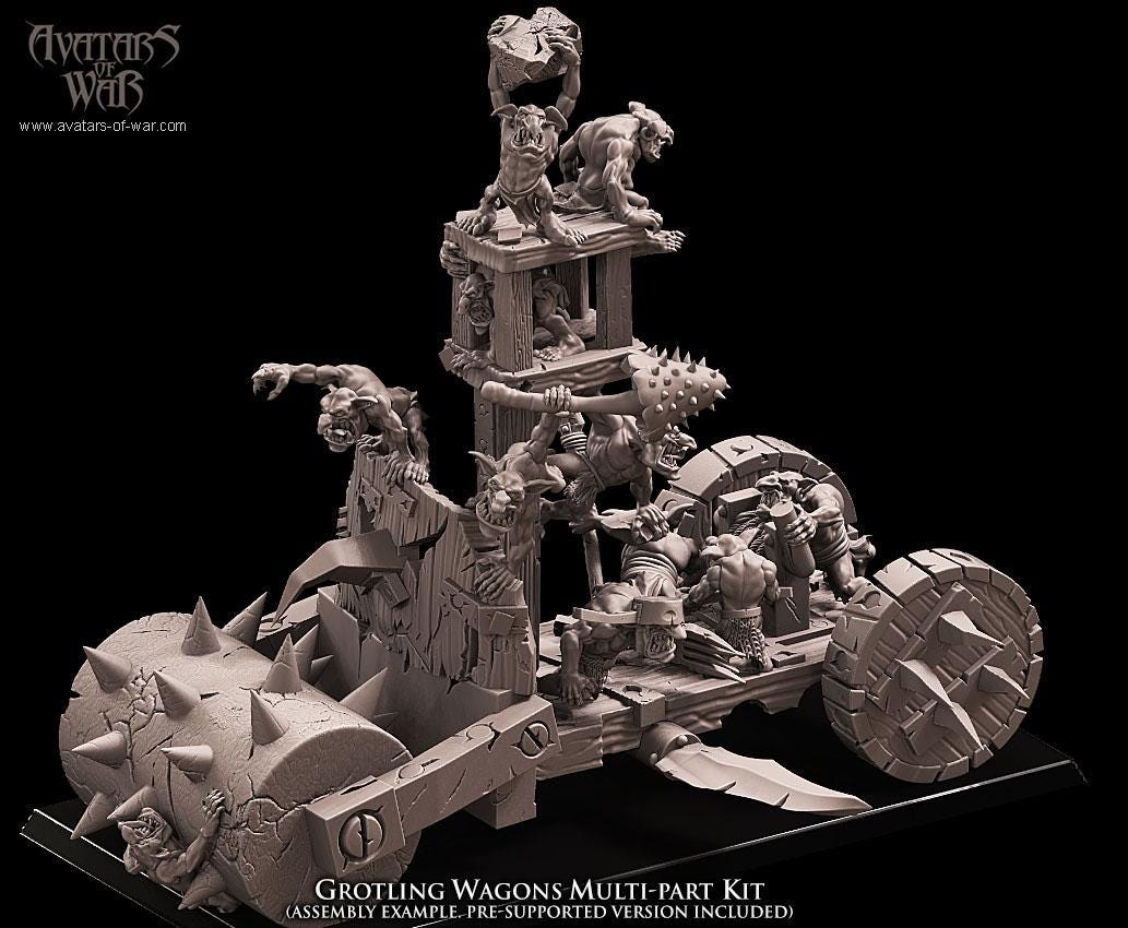 Avatars of War Grotling Battle Wagon - Fantasy / D&D (Custom Order) - product image 1 of 7