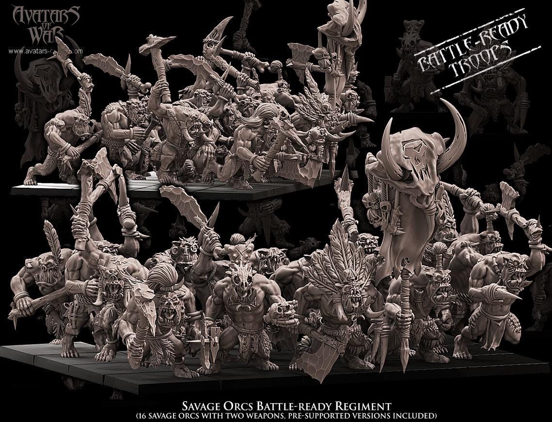 Avatars of War Savage Orcs Regiment - Fantasy / D&D (Custom Order) - product image 1 of 3