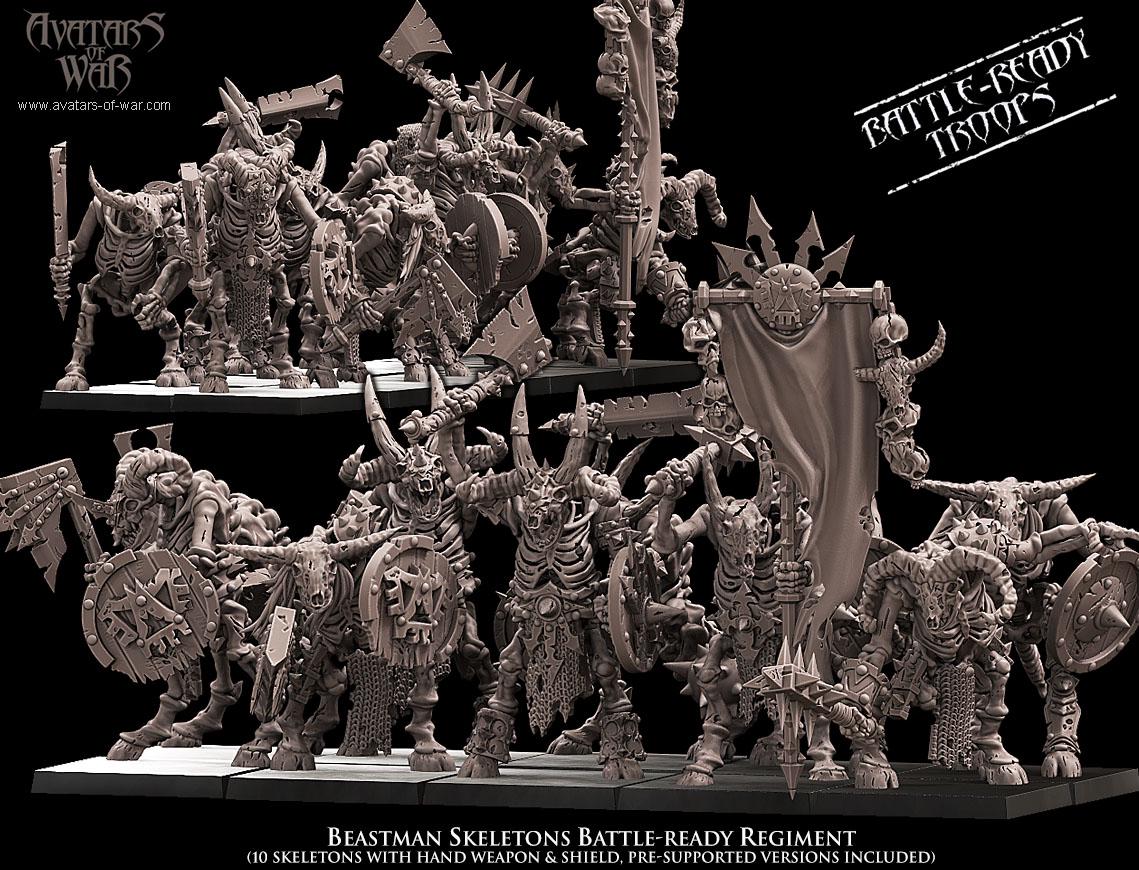 Avatars of War Beastman Skeletons - Fantasy / D&D (Custom Order) - product image 1 of 3
