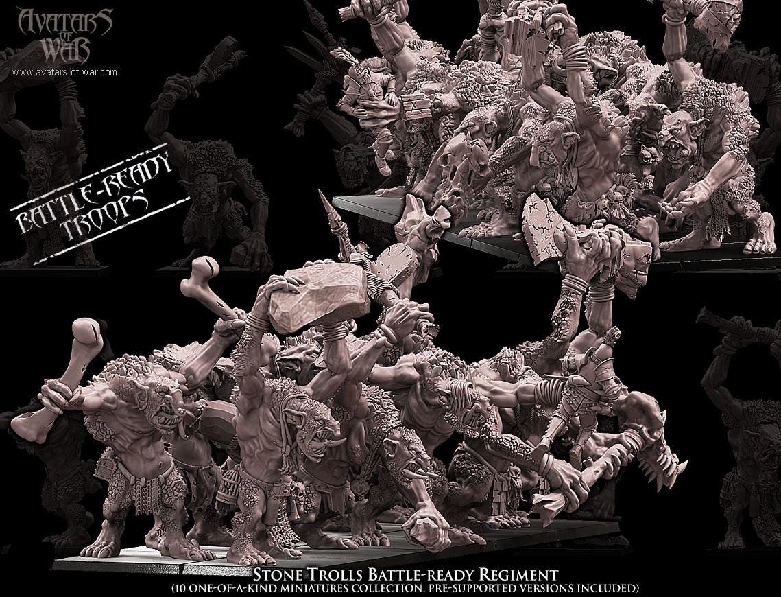 Avatars of War Stone Trolls - Fantasy / D&D (Custom Order) - product image 3 of 4