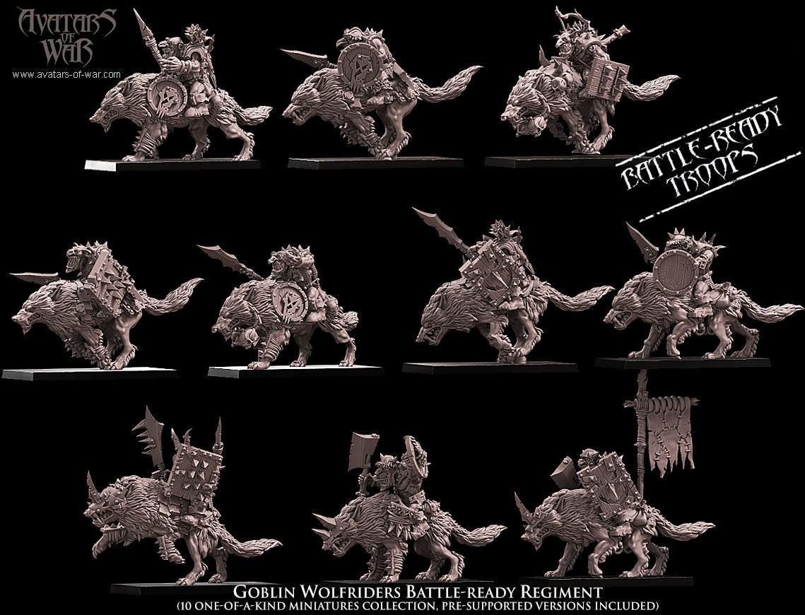Avatars of War Goblin Wolfriders - Fantasy / D&D (Custom Order) - product image 4 of 4