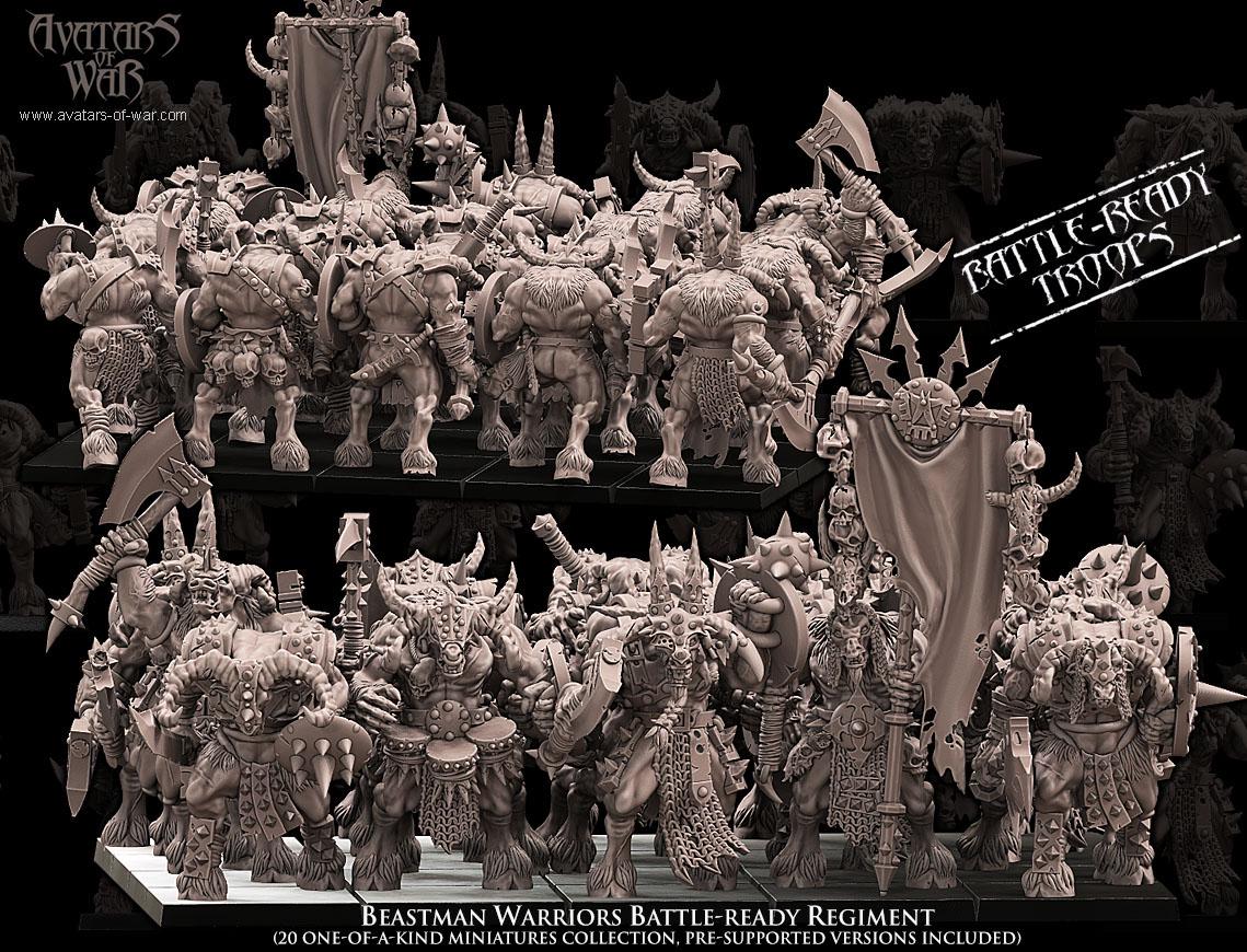 Avatars of War Beastman Warriors - Fantasy / D&D (Custom Order) - product image 3 of 5