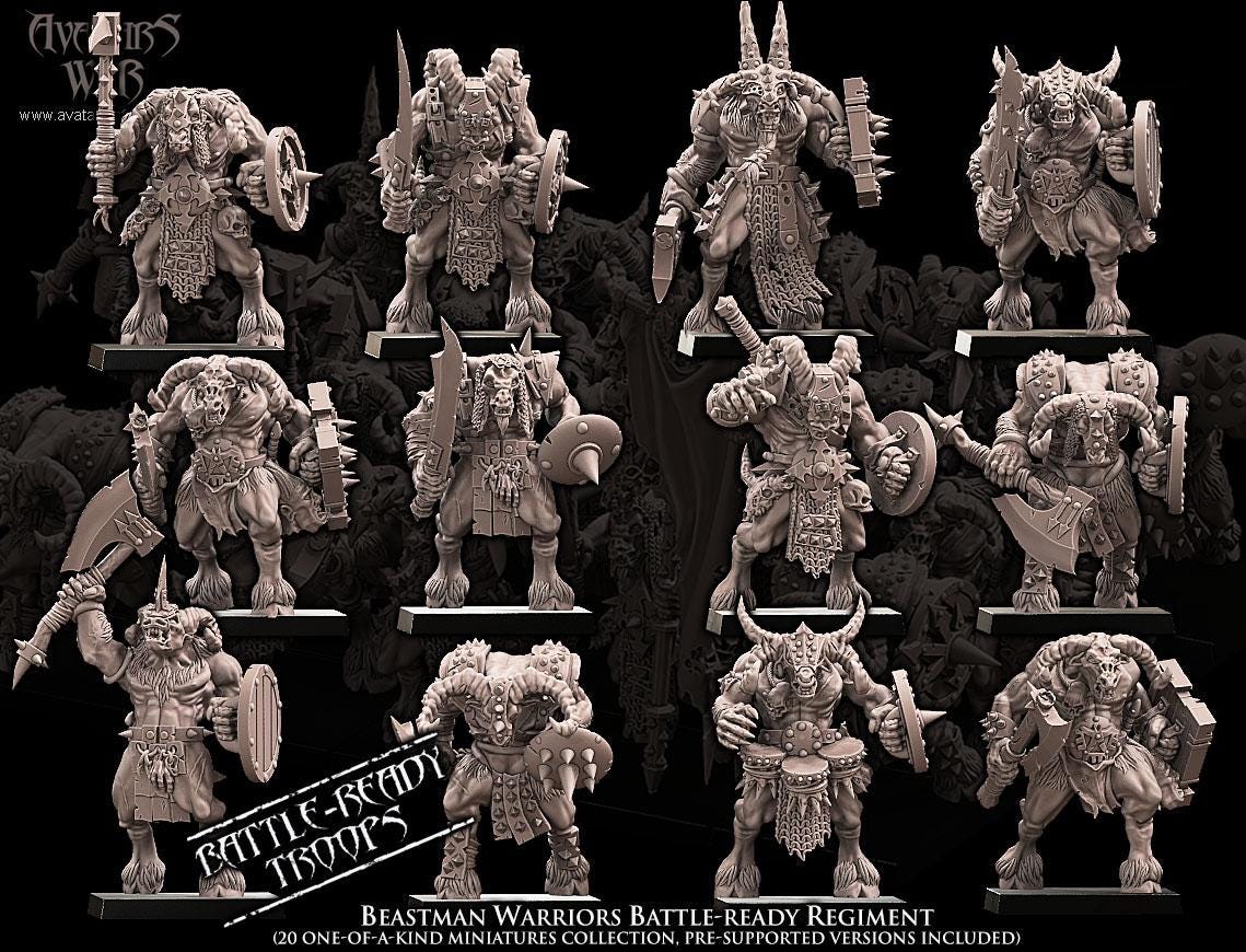 Avatars of War Beastman Warriors - Fantasy / D&D (Custom Order) - product image 5 of 5