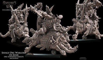 Avatars of War Savage Orc Warlord on Boar - Fantasy / D&D (Custom Order) - product image 2 of 3