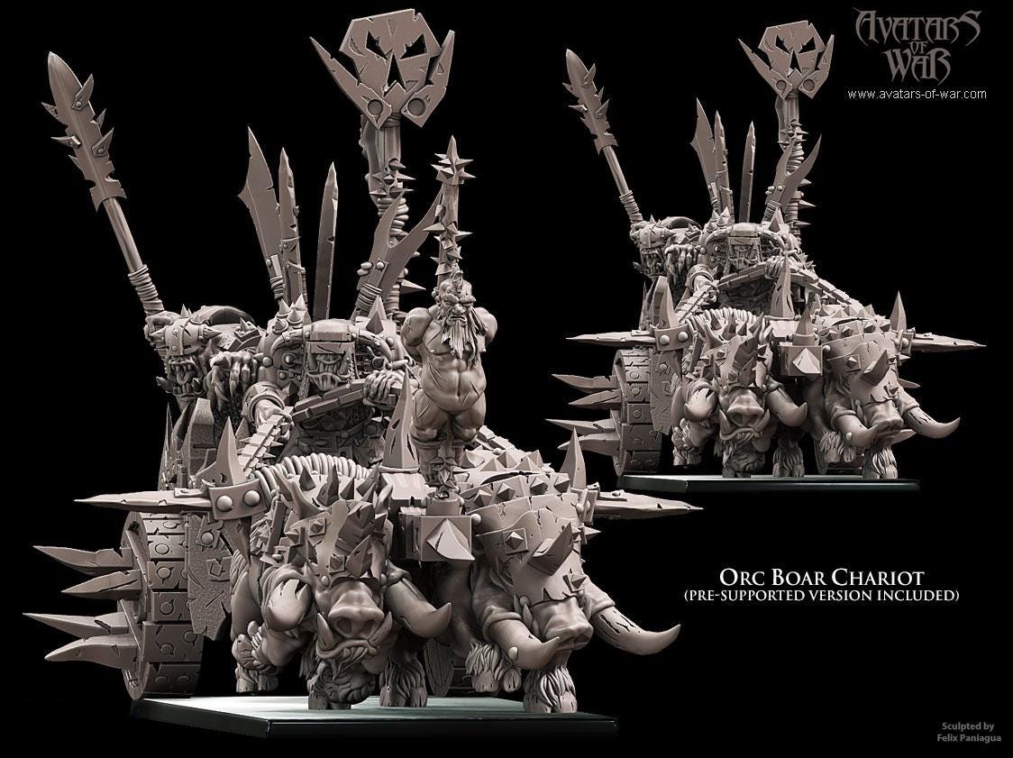 Avatars of War Orc Boar Chariot - Fantasy / D&D (Custom Order) - product image 5 of 7
