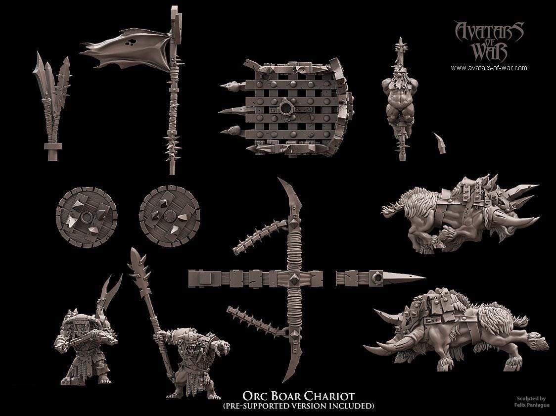 Avatars of War Orc Boar Chariot - Fantasy / D&D (Custom Order) - product image 7 of 7