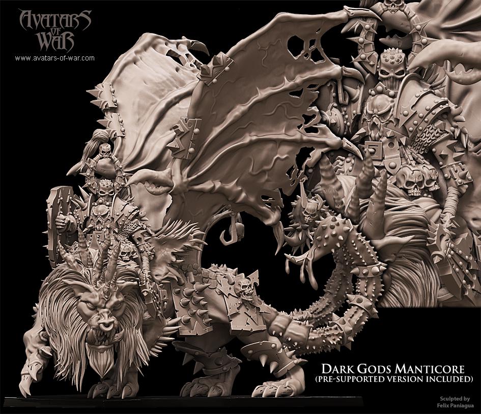 Avatars of War Lord of Wrath on Manticore - Fantasy / D&D (Custom Order) - product image 1 of 2