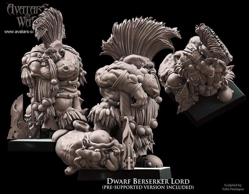 Avatars of War Dwarf Berserker Lord - Fantasy / D&D (Custom Order) - product image 3 of 3