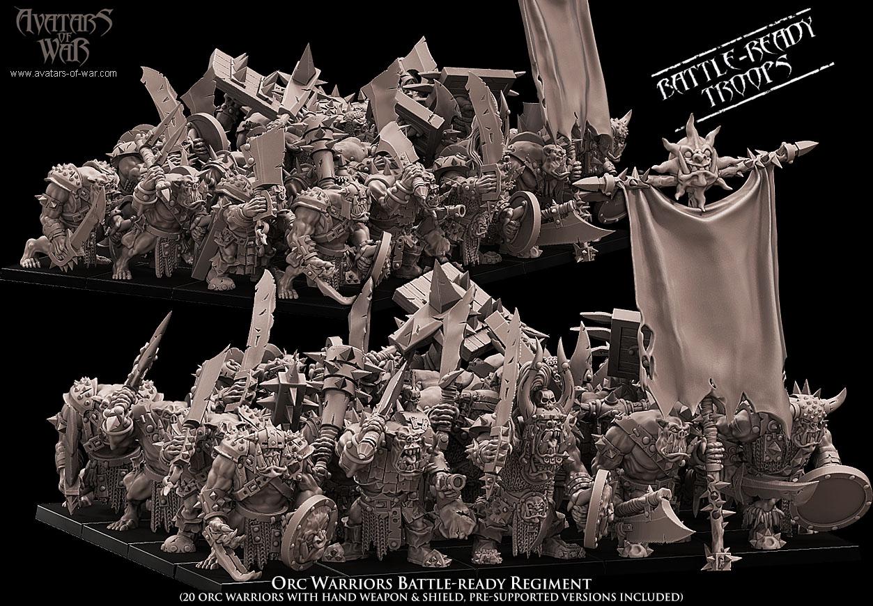 Avatars of War Orc Warriors Regiment - Fantasy / D&D (Custom Order) - product image 1 of 4