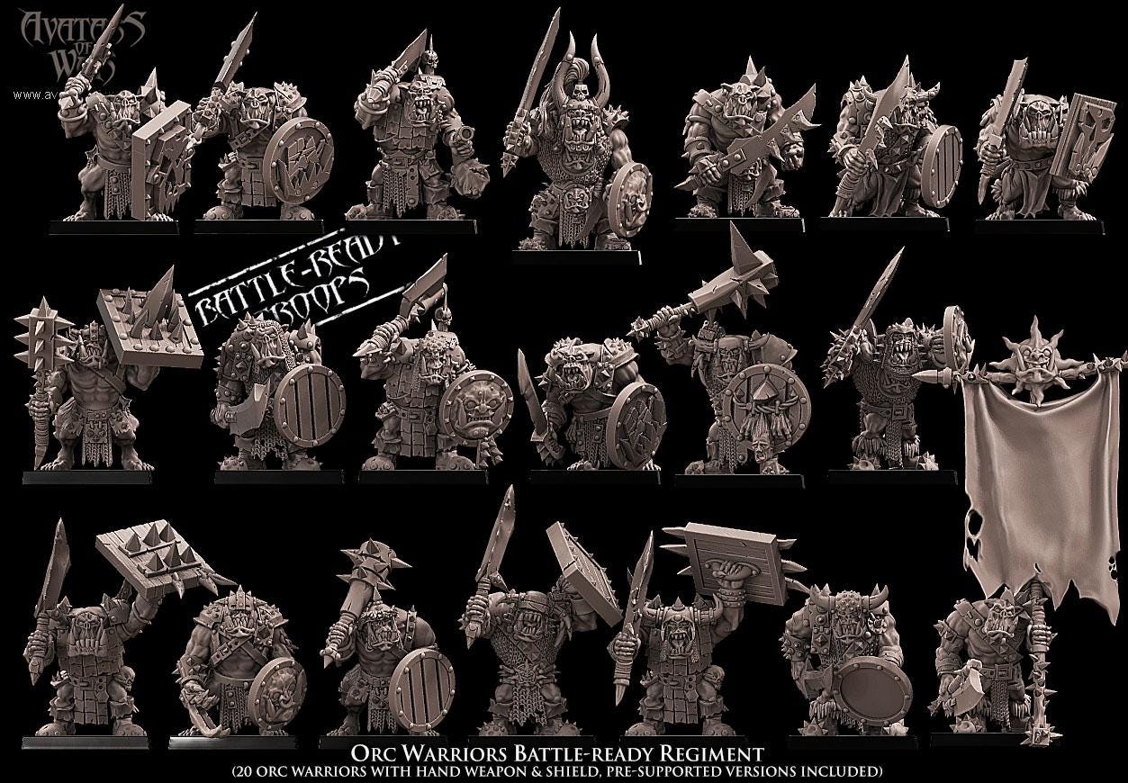 Avatars of War Orc Warriors Regiment - Fantasy / D&D (Custom Order) - product image 4 of 4