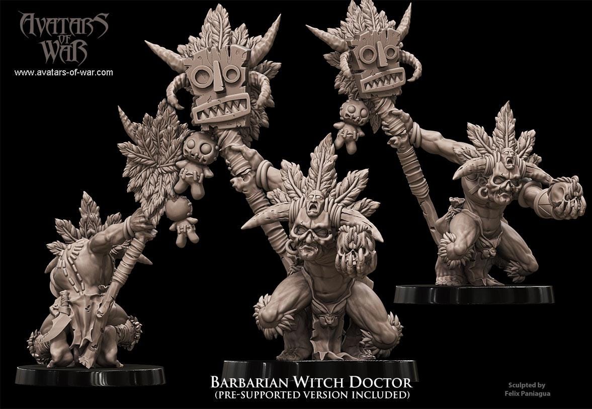 Avatars of War Barbarian Witch Doctor - Fantasy / D&D (Custom Order) - product image