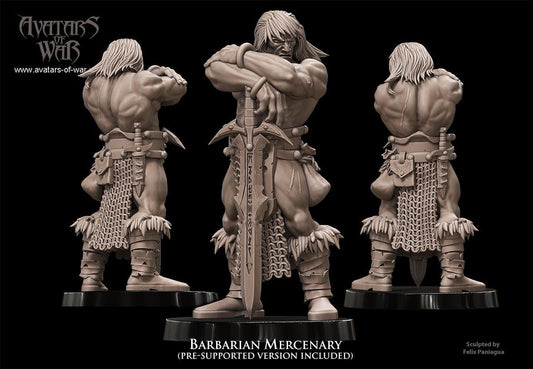 Avatars of War Barbarian Mercenary - Fantasy / D&D (Custom Order) - product image