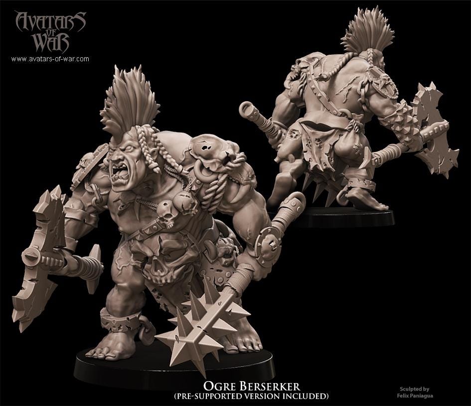 Avatars of War Ogre Berserker - Fantasy / D&D (Custom Order) - product image