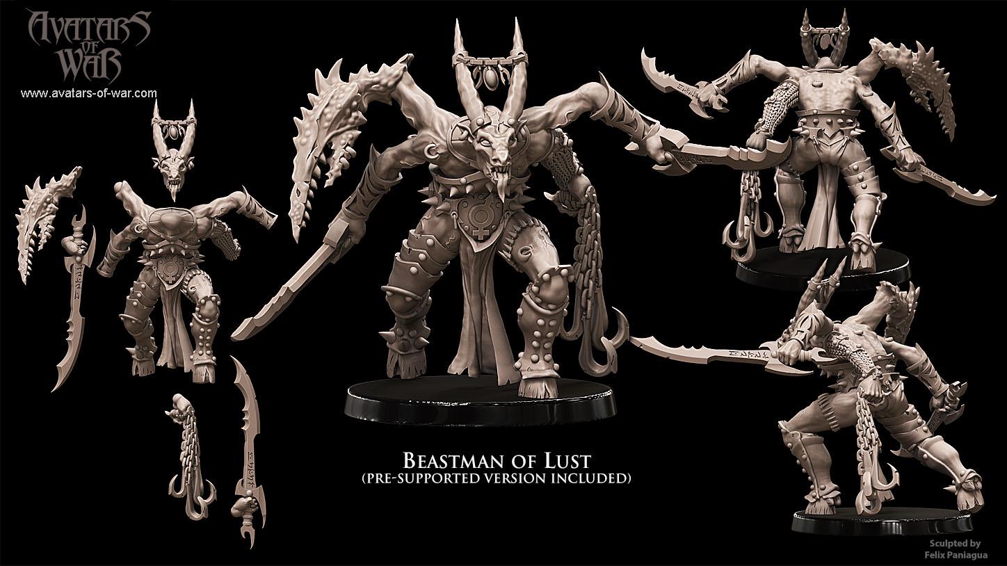 Avatars of War Beastman Lord of Lust - Fantasy / D&D (Custom Order) - product image