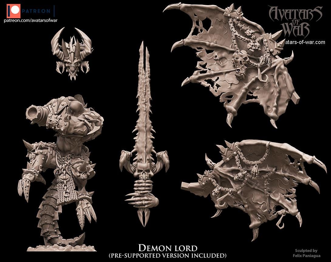 Avatars of War Demon Prince of Wrath - Fantasy / D&D (Custom Order) - product image 4 of 4