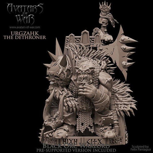 Avatars of War Black orc Warlord (Urgzahk the Dethroner) - Fantasy / D&D (Custom Order) - product image