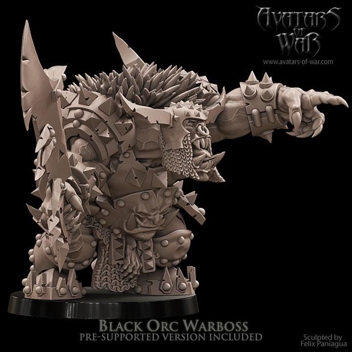 Avatars of War Black Orc Warboss - Fantasy / D&D (Custom Order) - product image